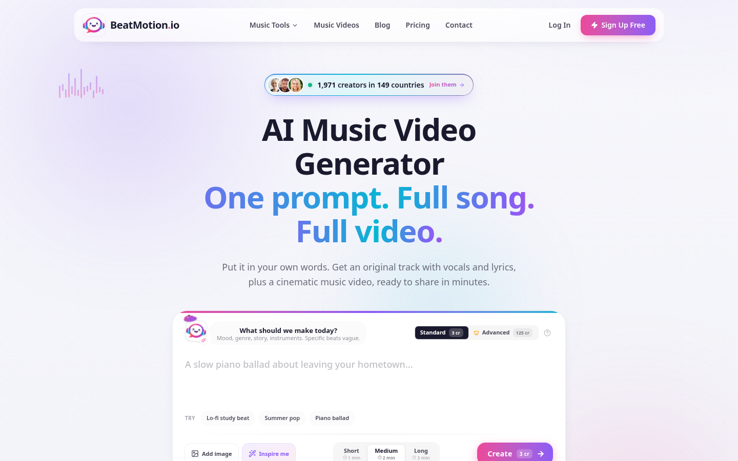 BeatMotion interface screenshot preview